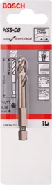 Bosch HSS-Co pilot drill bit for sheet metal, hex shank.