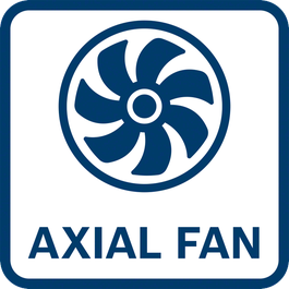  Axial fan delivers powerful performance for fast debris removal.