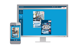 Bosch Professional tool interface displayed on a computer and smartphone screen.